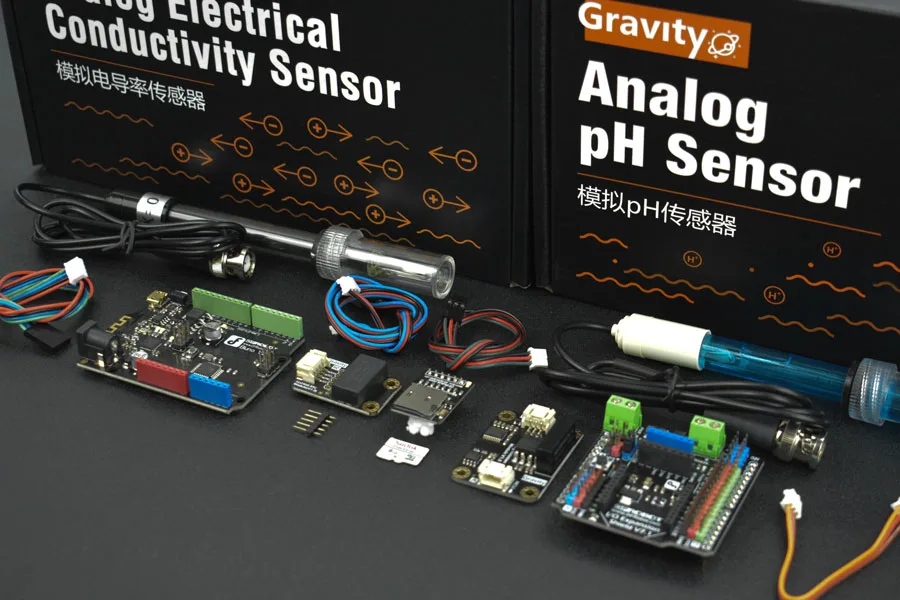 Gravity: KnowFlow Basic Kit - DIY Water Monitoring Kit with pH & EC Sensors
