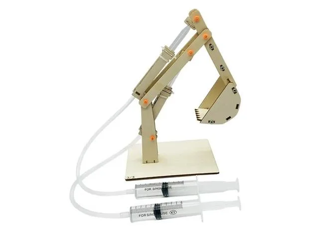 DIY Wooden Hydraulic Excavator Educational Model Kit