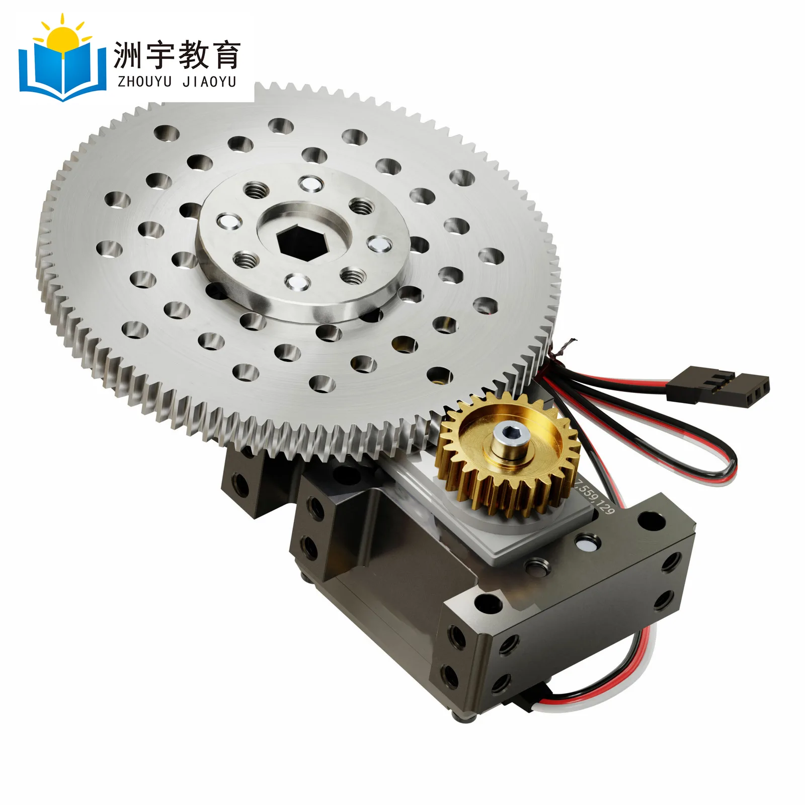Stingray-4 Servo Gearbox (0.68 sec/60°, 15 RPM, 1400 oz-in Torque, 450° Rotation)