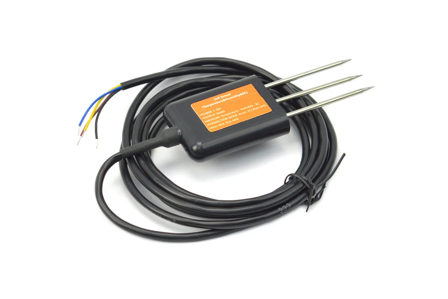 RS485 Soil Temperature, Moisture, EC Sensor for Climate Control in Greenhouses (IP68, 5-30V, Arduino Compatible)