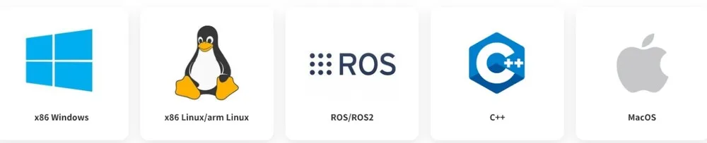 Broad ROS and cross-platform support