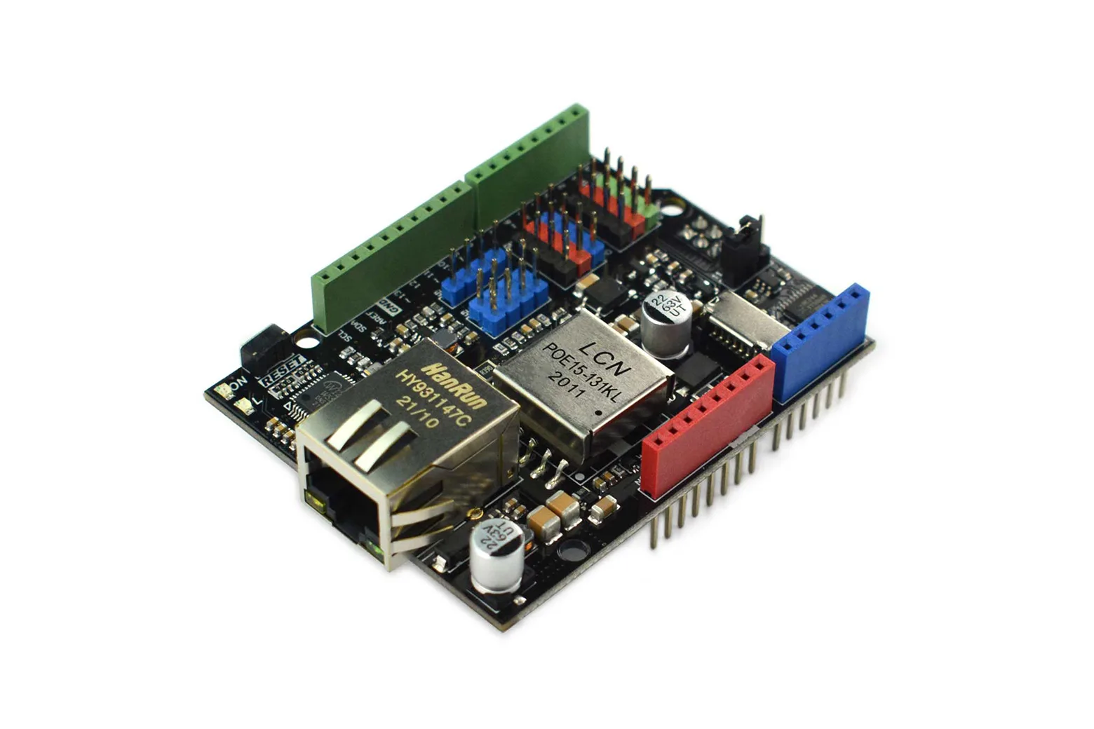Ethernet & PoE Shield for Arduino (W5500, IEEE 802.3at)