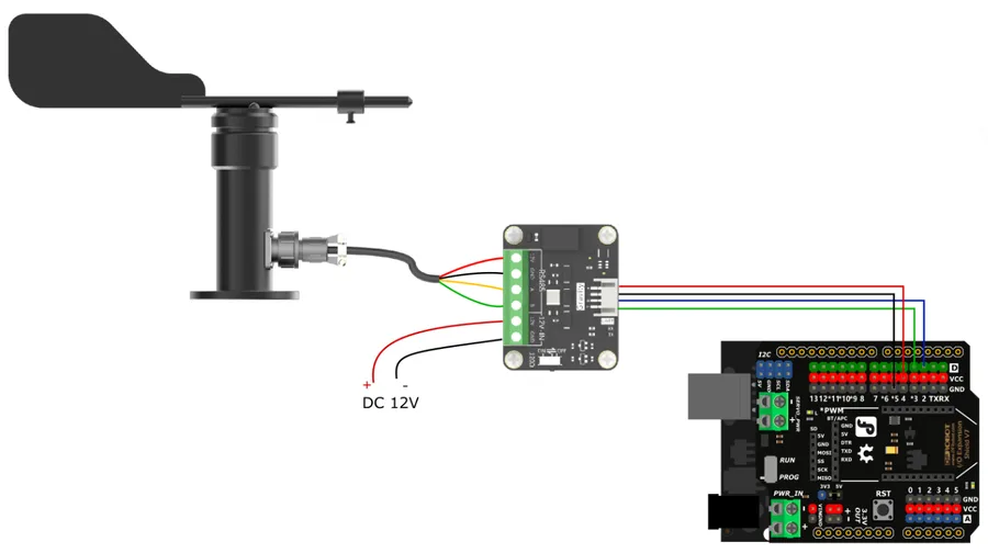 Microcontroller wiring and RS485 interface