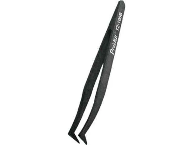 Pro'sKit TZ-100B 115mm Curved Fine Tip Conductive Tweezers