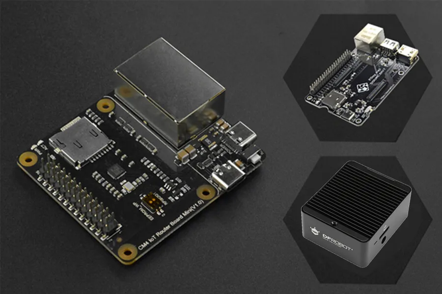 Raspberry Pi CM4 IoT Router Carrier Board Mini with Case and PiTray mini