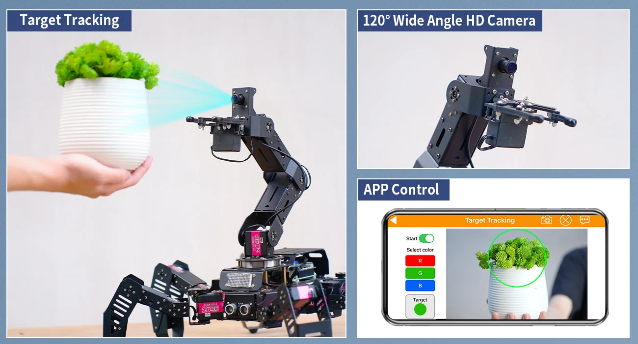 Five degrees of freedom vision arm