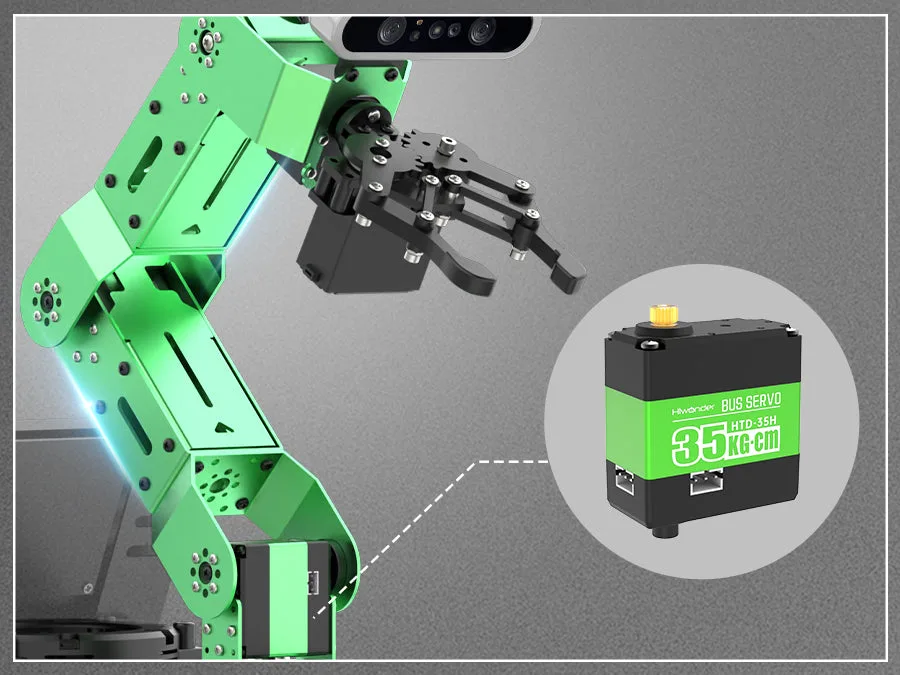 Six-axis arm with bus servos