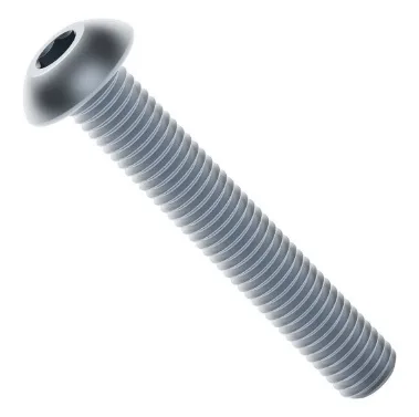 2802 Series Zinc-Plated Steel Button Head Screw (M4 x 0.7mm, 25mm Length)