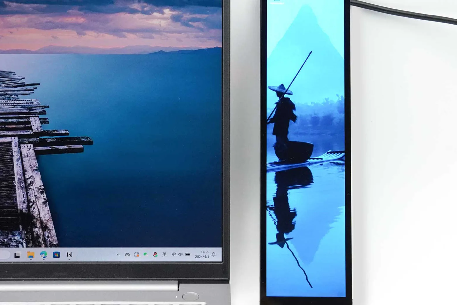 8.8" IPS Bar Touch Display (480×1920, DSI, Compatible with Raspberry Pi 4B / 3B+ / 3B)