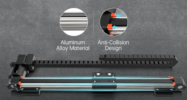 Aluminium alloy rail with anti-collision design