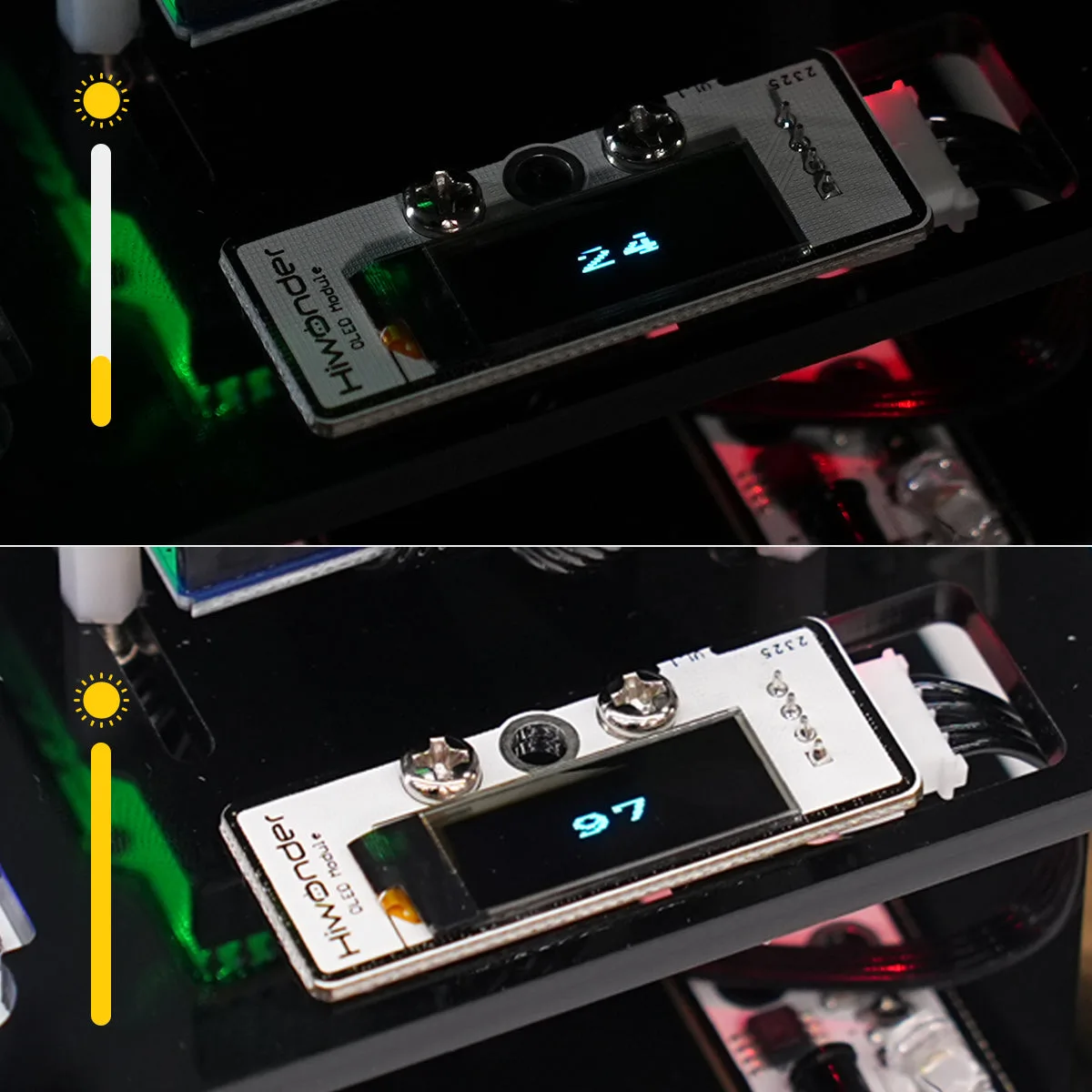 Touch-sensitive sorting actions