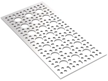 3123 Series Pattern Plate (3 x 7 Hole, 96 x 192mm)