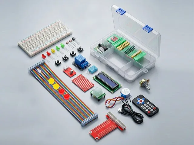 Raspberry Pi 3 Starter Kit with GPIO Extension and Sensors
