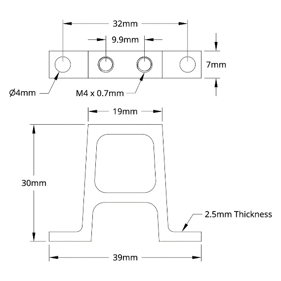 3804 Series Servo Stand (32-1) technical drawing