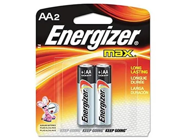 Energizer 1.5V AA Alkaline Batteries, 2 Pack