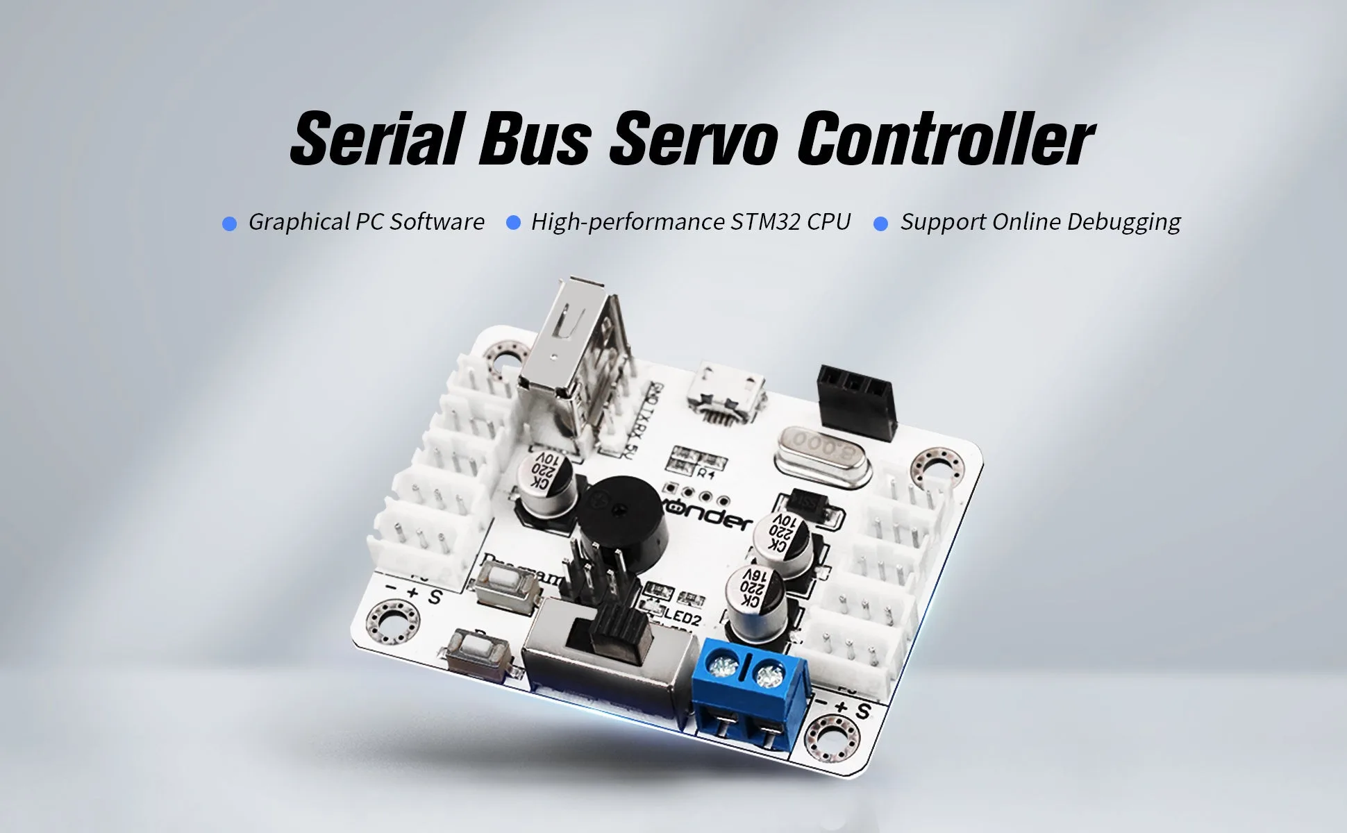 Versatile serial servo control