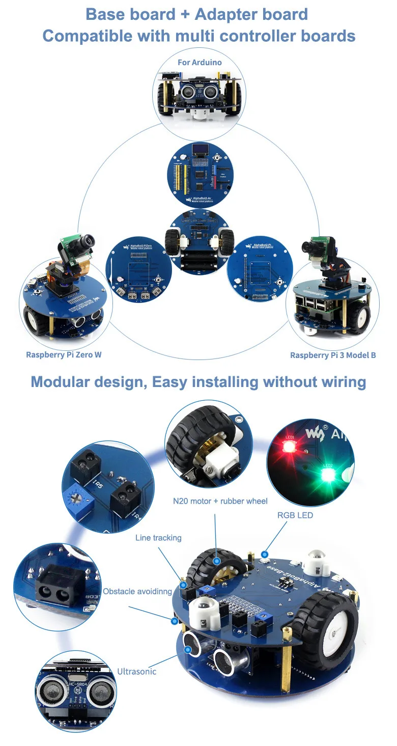 AlphaBot2-Ar adapter board