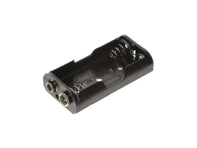 2x AA Battery Holder with Snap Terminal