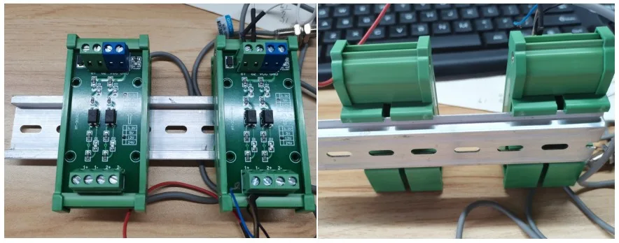 DIN rail compatible enclosure