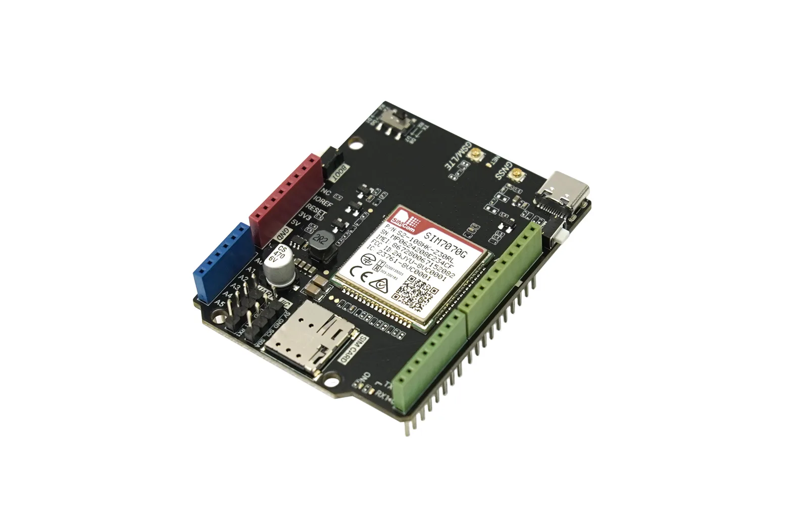 SIM7070G Arduino NB-IoT / LTE / GNSS / GPRS / GPS Expansion Shield (Global)
