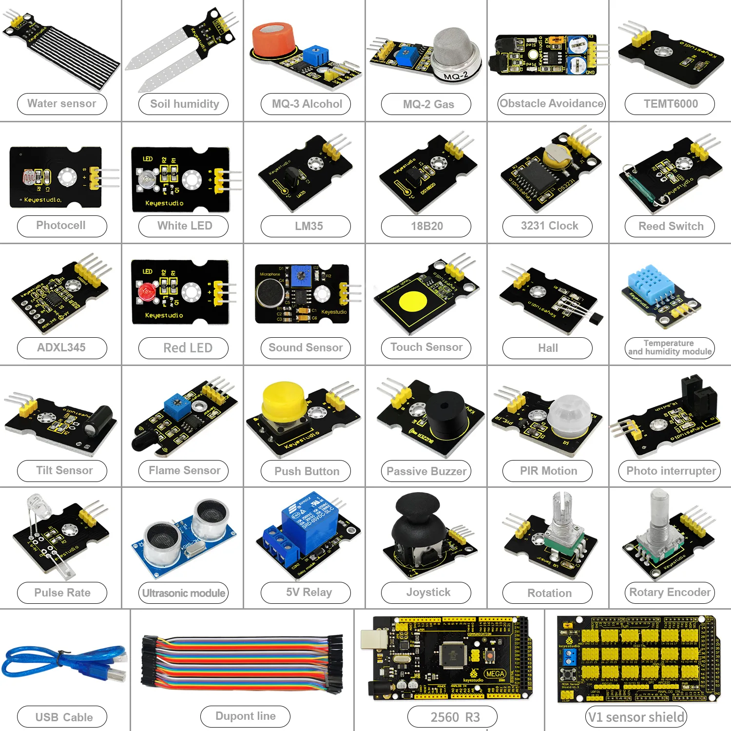 Thirty versatile sensors and modules