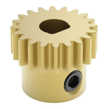 4301 Series Brass, MOD 0.8, D-Bore, Set Screw Pinion Gear (6mm D-Bore, 20 Tooth)