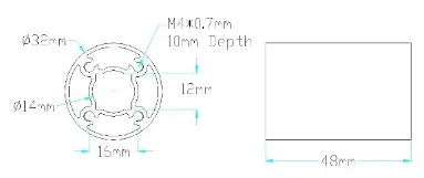 6103 Series goTUBE (48mm Length) technical drawing