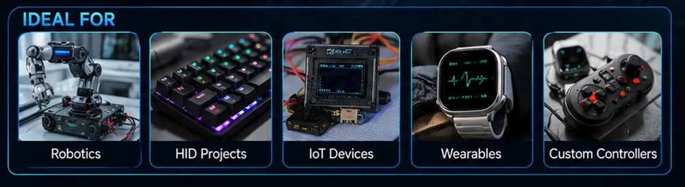 Ideal for wearables and workshops