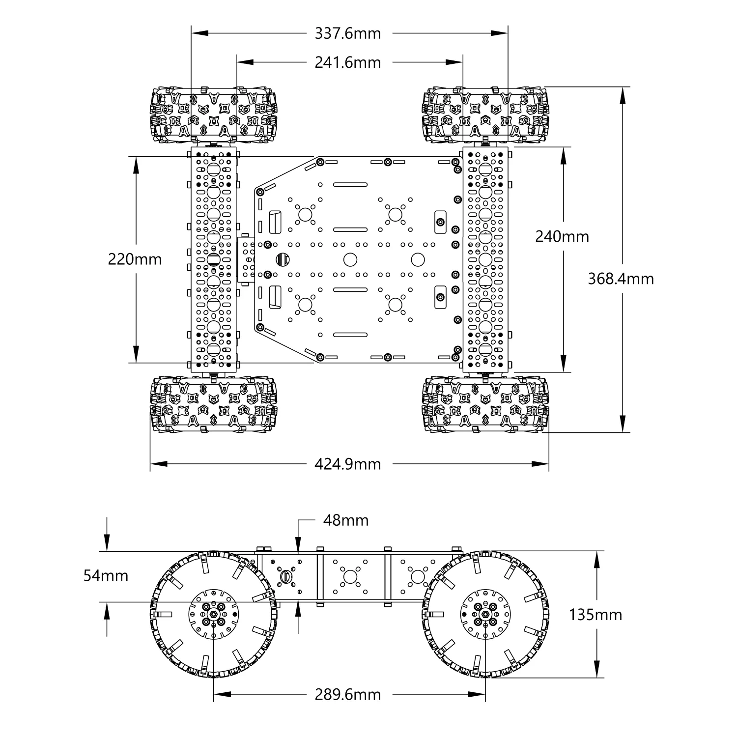 Hammerhead Chassis Kit technical drawing