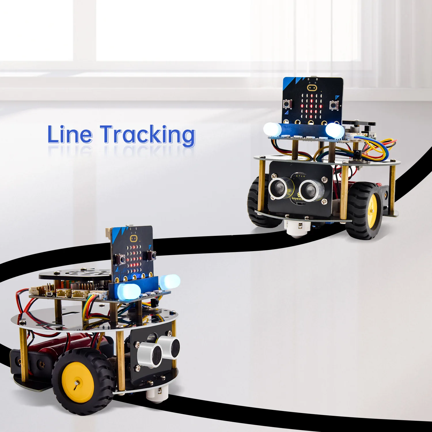 Durable acrylic chassis and geared motors