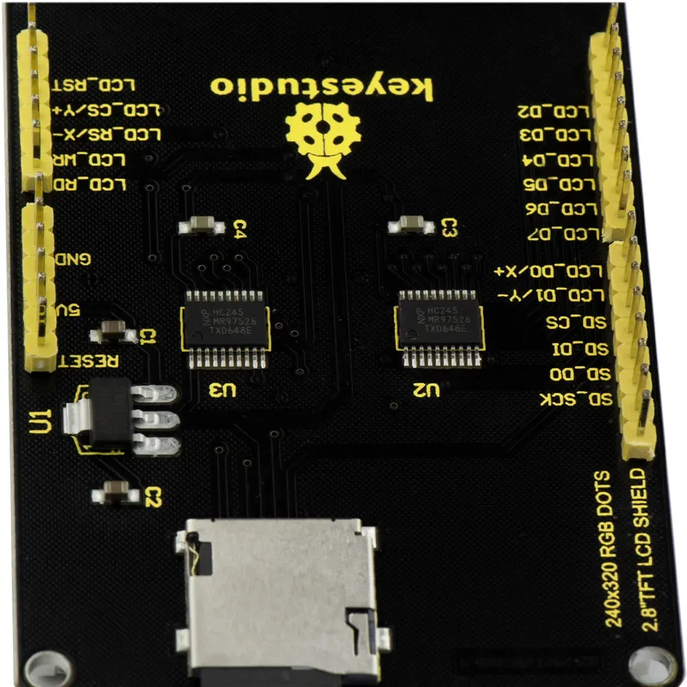 MicroSD storage and reset button