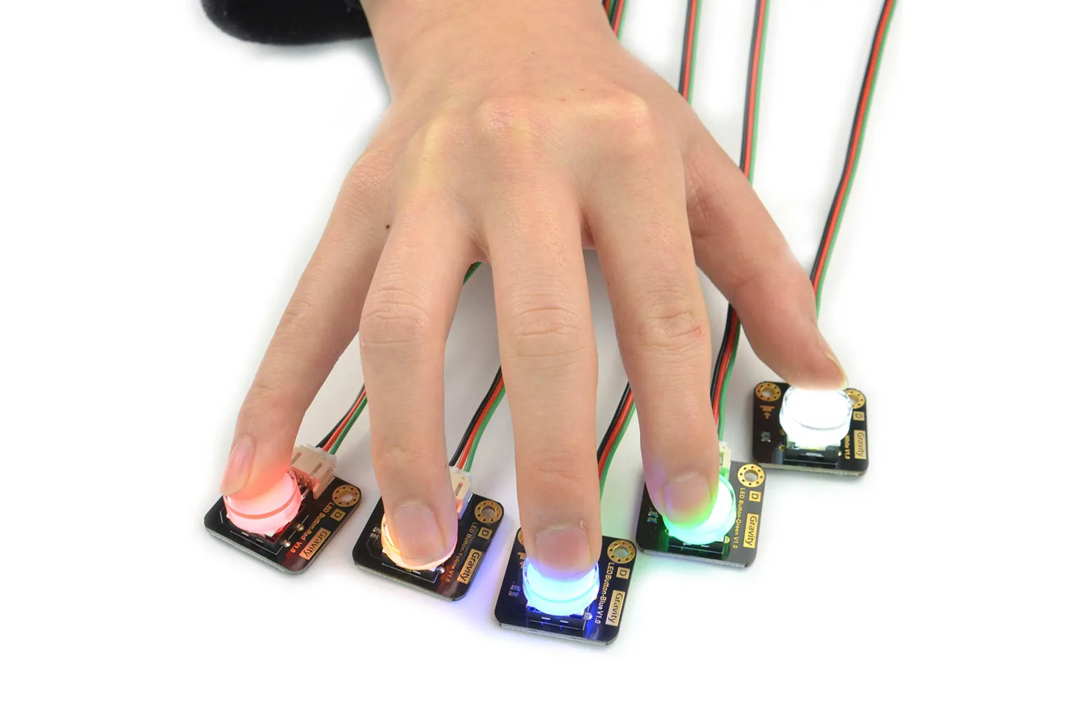 Gravity: LED Button Module Pack (Digital Signal, 5 PCS)