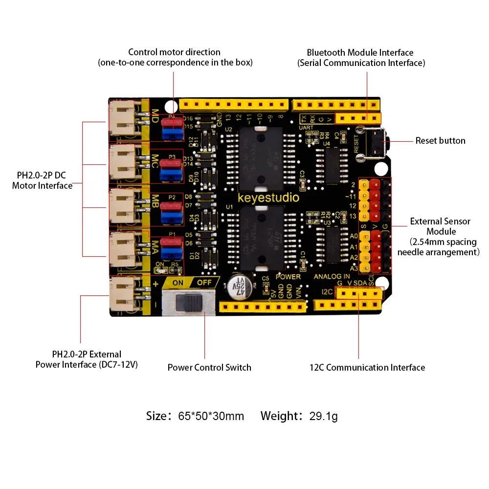 High-power STMicroelectronics L298P driver