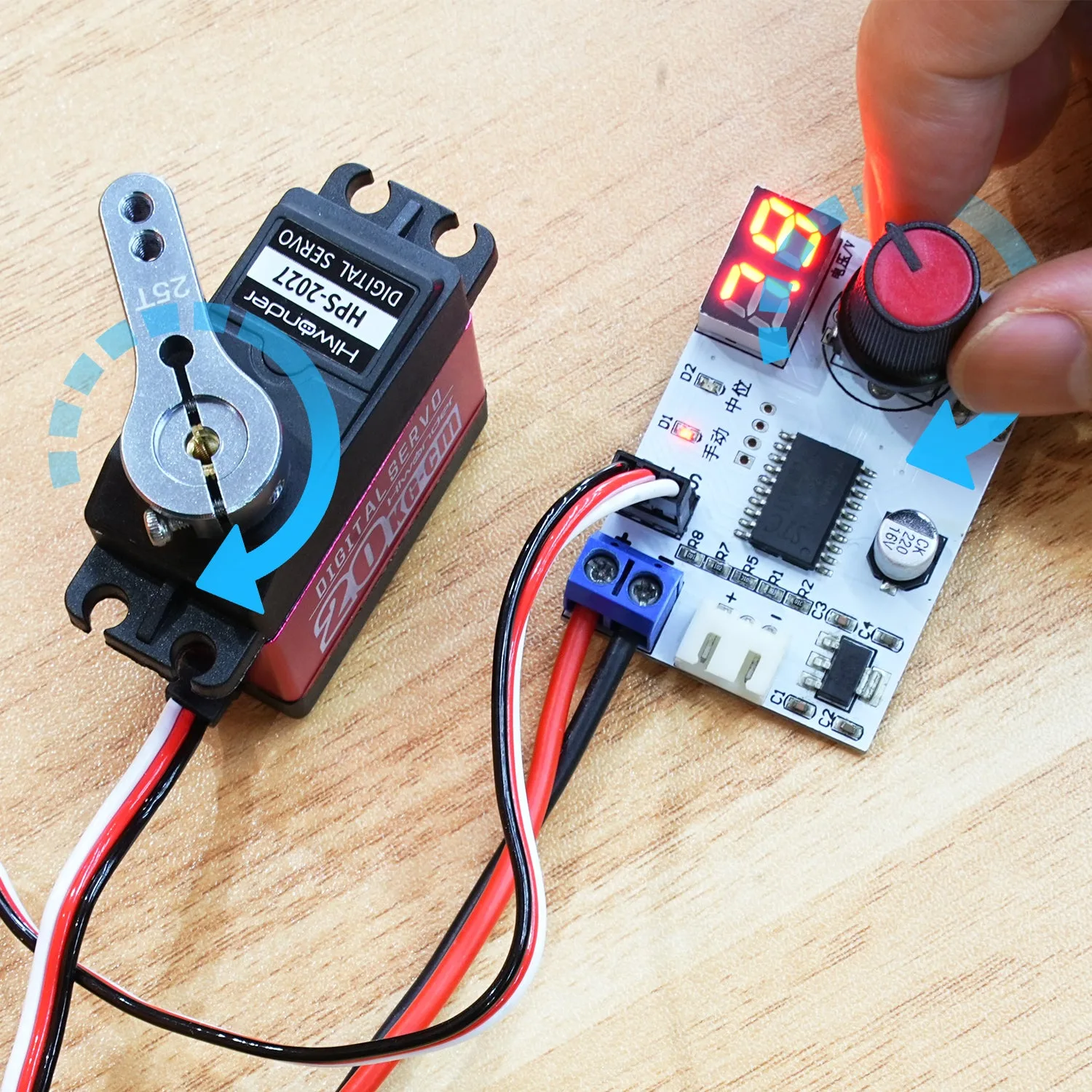 Manual potentiometer control