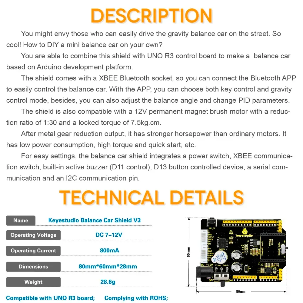 Operating voltage and current