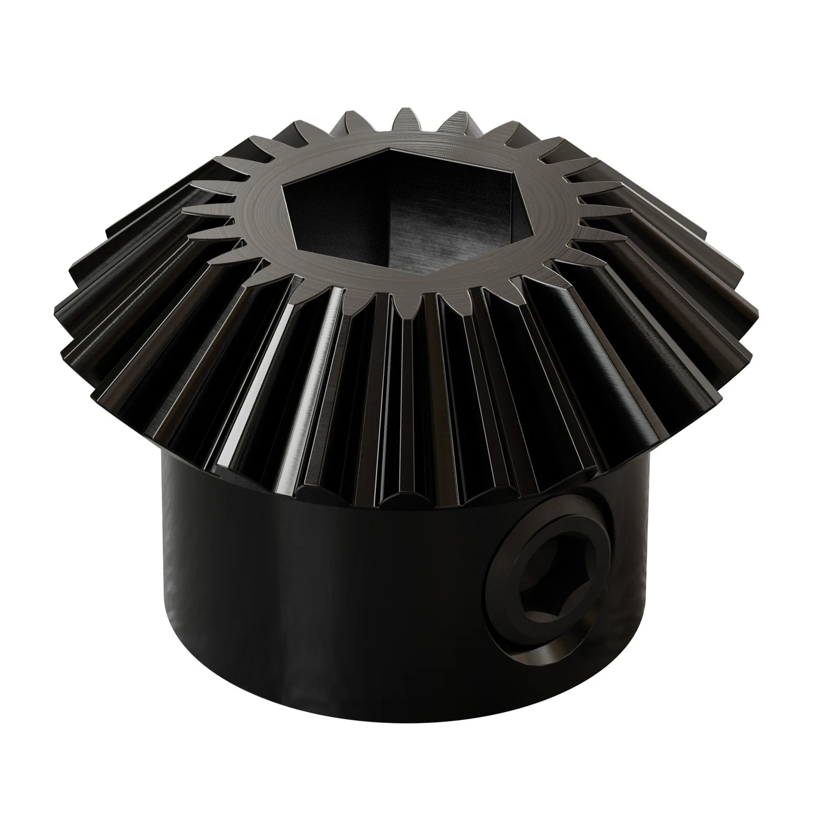 4317 Series Steel, MOD 0.8 Miter Gear (8mm REX Bore, 24 Tooth)