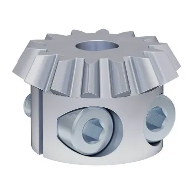 4306 Series Steel, MOD 1.5, Clamping Pinion Bevel Gear (6mm D-Bore, 14 Tooth)