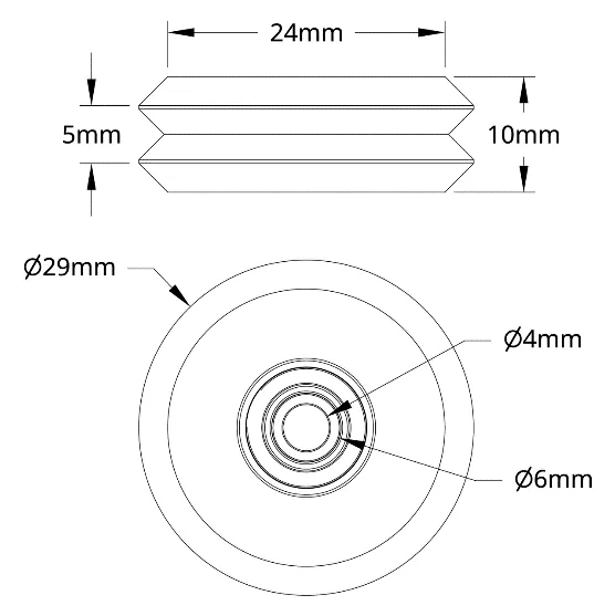 W-Wheel Spacer Kit technical drawing