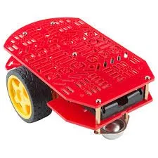 Micro Magician Robot Chassis Kit with 2 Gearboxes, Red