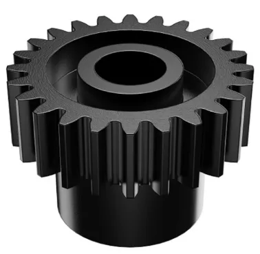 S4304 Series Steel, MOD 0.8, Round Bore, Set Screw Pinion Gear (6mm Bore, 24 Tooth)