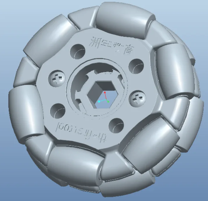 5624 Series Omni Wheel (8mm REX™ Bore, 48mm Diameter, 50A Durometer)