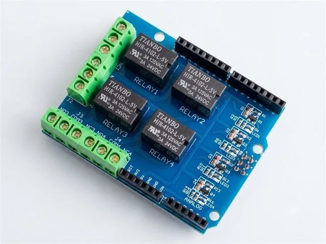 4-Channel 5V Relay Shield for Arduino UNO