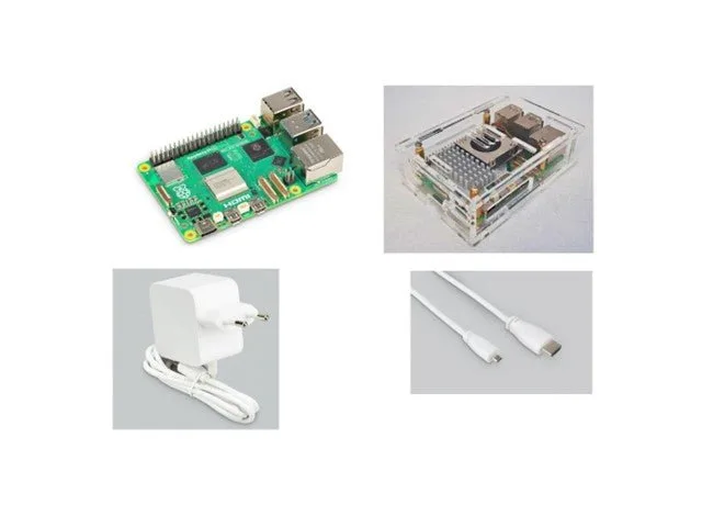 Raspberry Pi 5 8GB Kit with Full Acrylic Case and Active Cooler