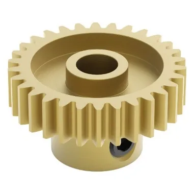 4304 Series Brass, MOD 0.8, Round Bore, Set Screw Pinion Gear (6mm Bore, 30 Tooth)