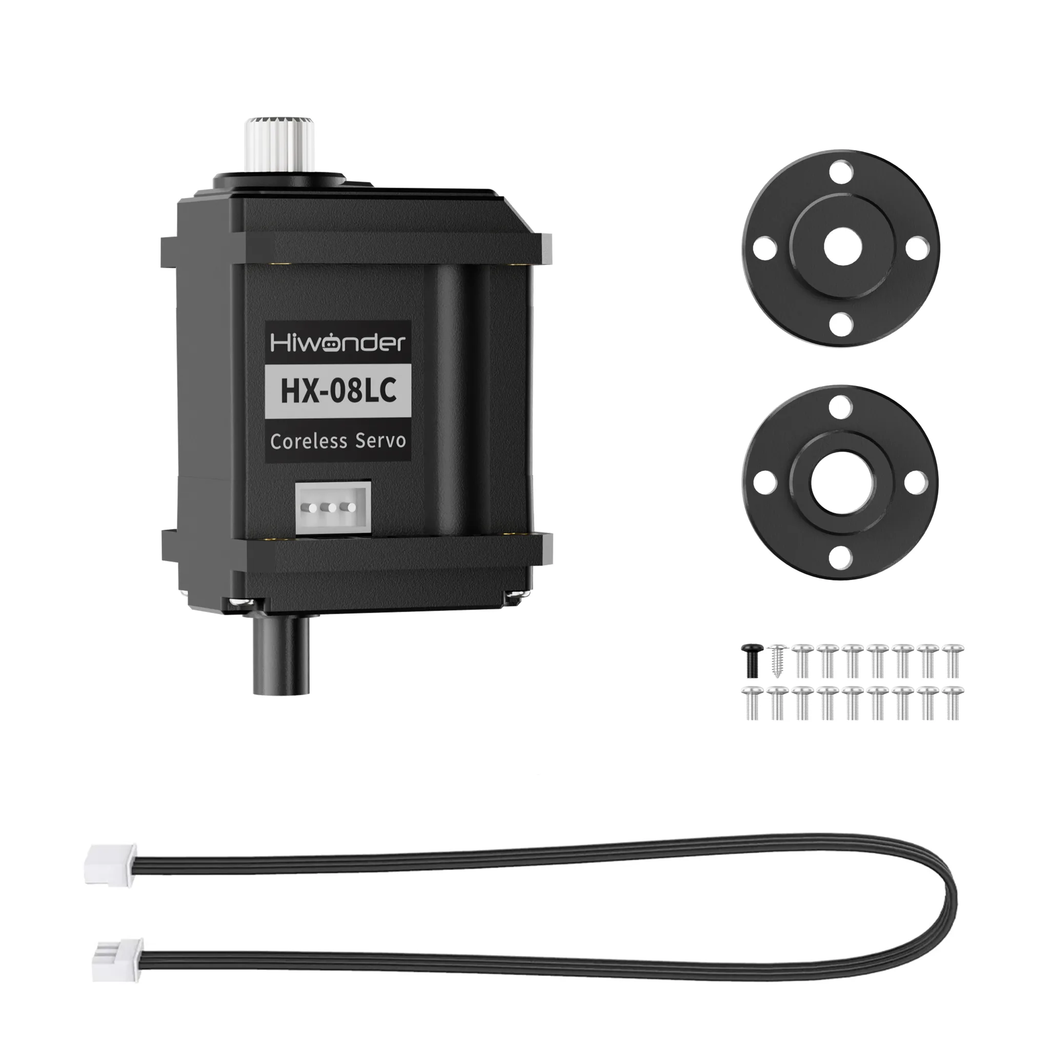 Hiwonder HX-08LC Micro Coreless Intelligent Serial Bus Servo 8 kg·cm High Torque & Speed, Dual-Shaft Full Metal Gear Motor for Embodied AI Robots
