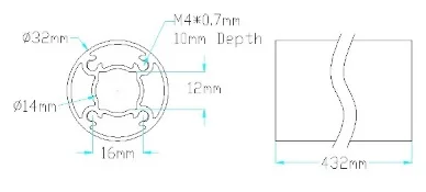 6103 Series goTUBE (432mm Length) technical drawing