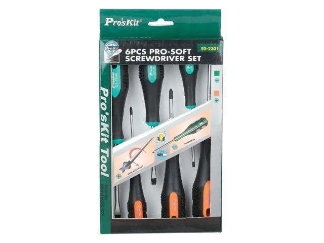 Pro'sKit SD-2301 6-Piece Pro-Soft Screwdriver Set