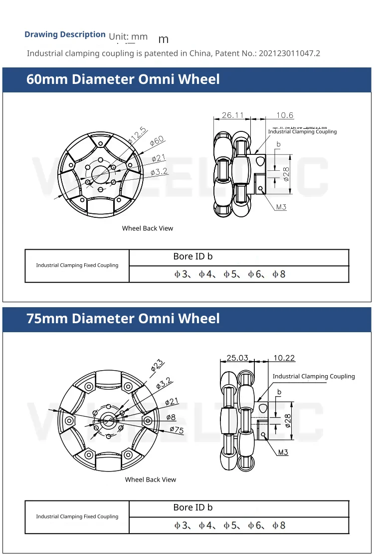 Compact wheel dimensions