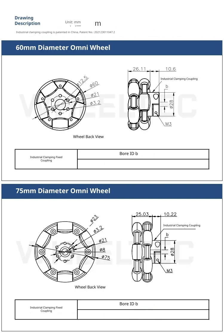 Compact wheel dimensions