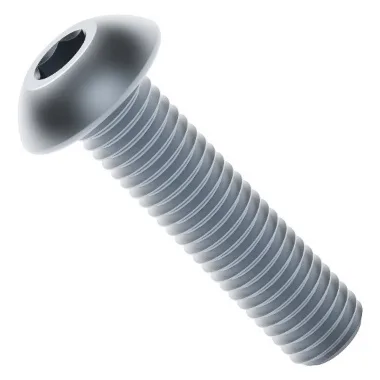 2802 Series Zinc-Plated Steel Button Head Screw (M4 x 0.7mm, 16mm Length)